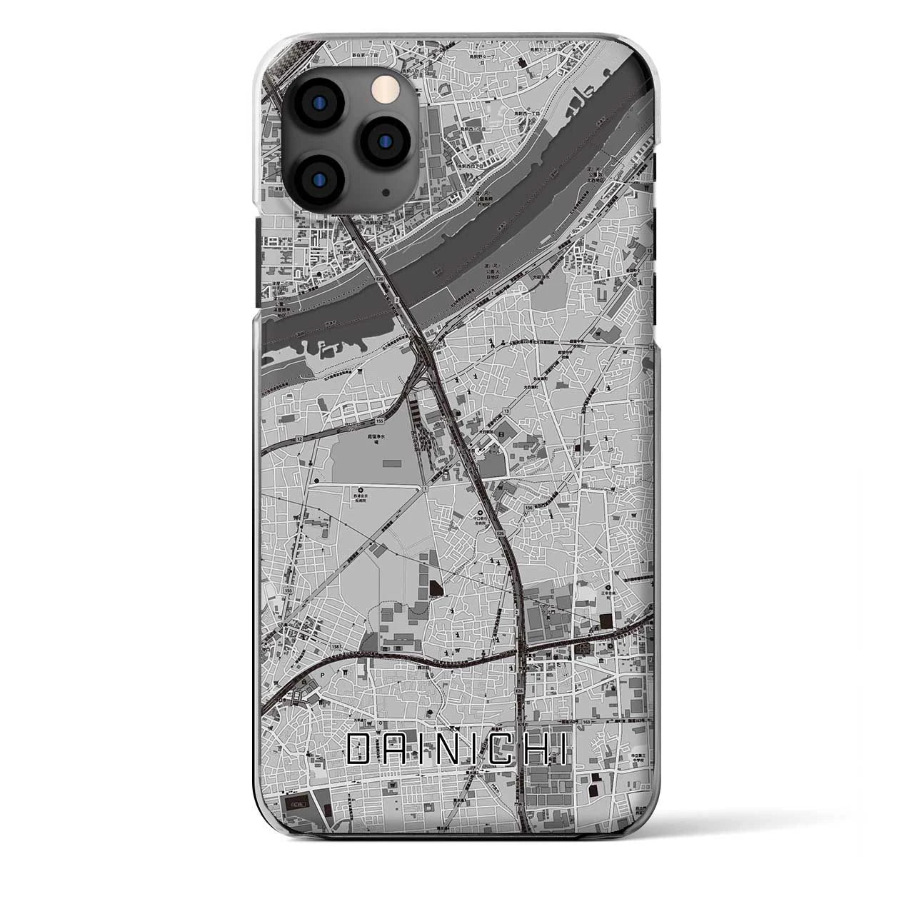 【大日（大阪府）】地図柄iPhoneケース（クリアタイプ）