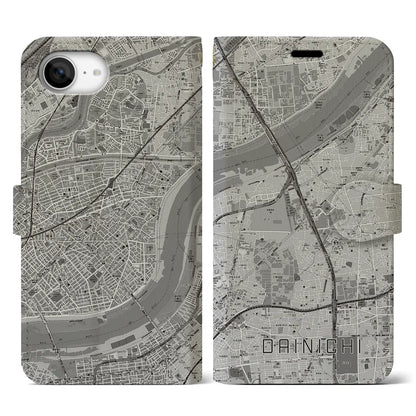 【大日（大阪府）】地図柄iPhoneケース（手帳タイプ）