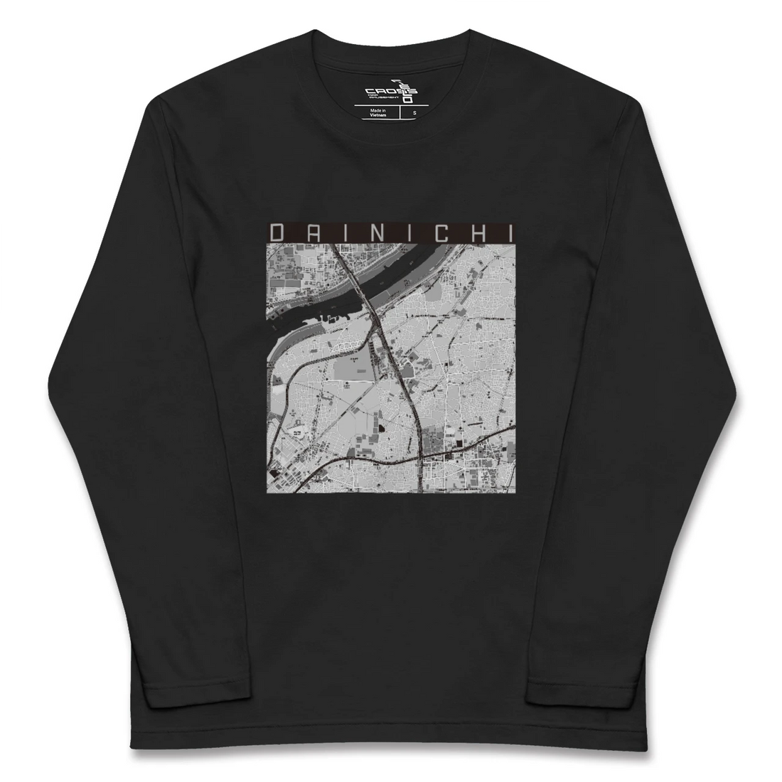 【大日(大阪府)】地図柄ロングスリーブTシャツ