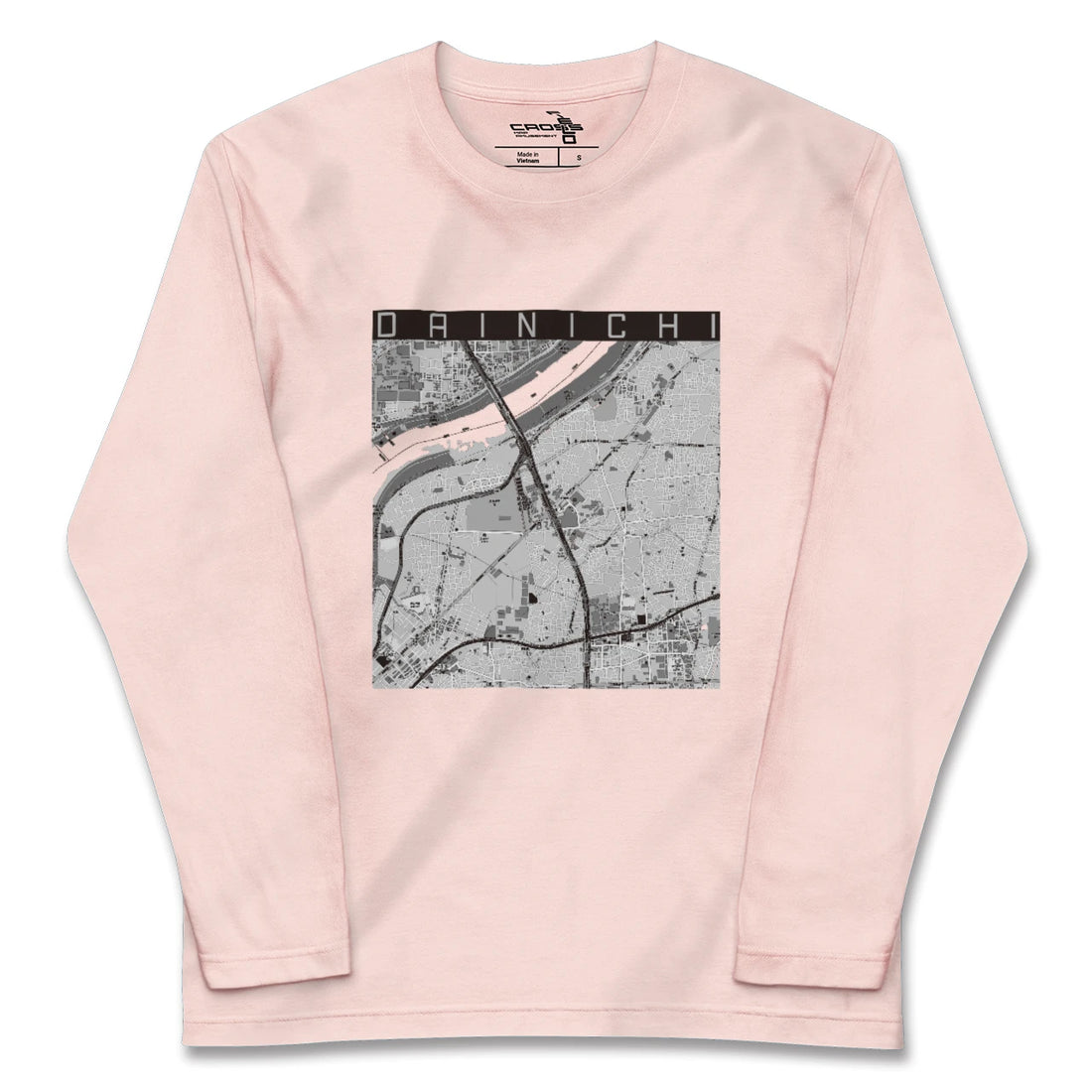 【大日(大阪府)】地図柄ロングスリーブTシャツ