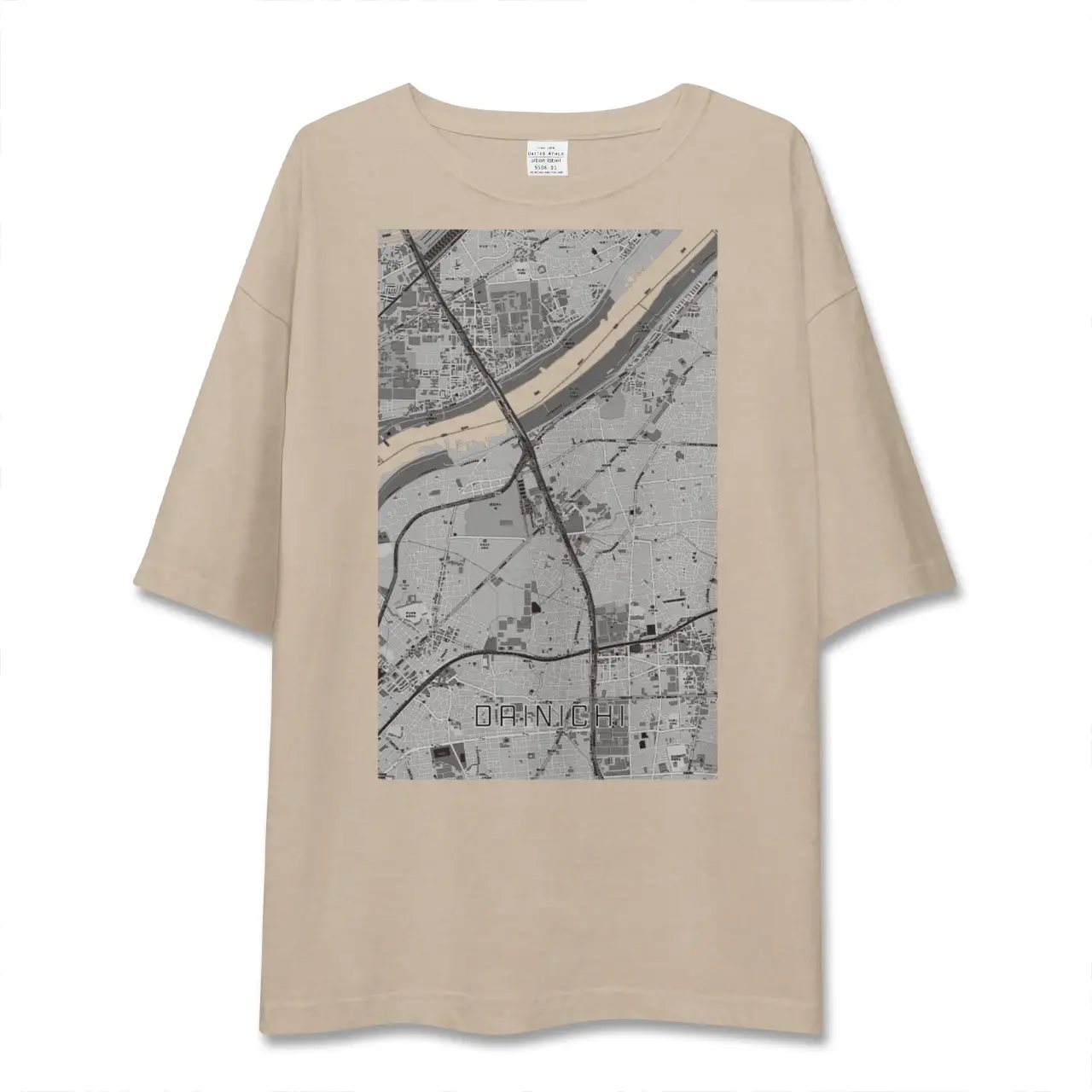 【大日（大阪府）】地図柄ビッグシルエットTシャツ