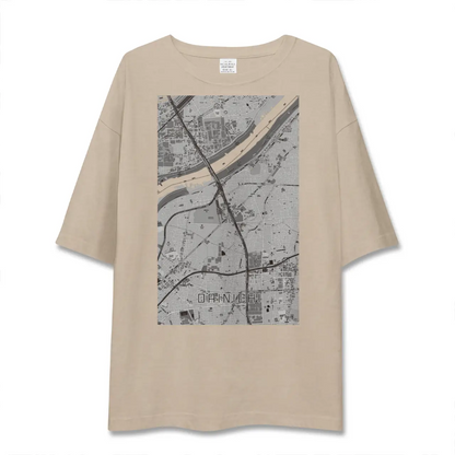 【大日（大阪府）】地図柄ビッグシルエットTシャツ