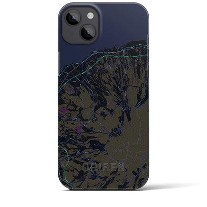 【大山（鳥取県）】地図柄iPhoneケース（バックカバータイプ）