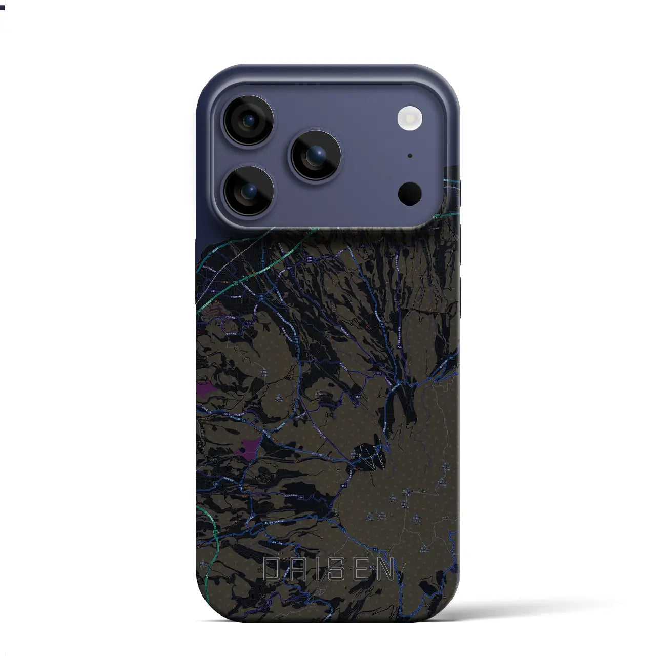 【大山（鳥取県）】地図柄iPhoneケース（バックカバータイプ）