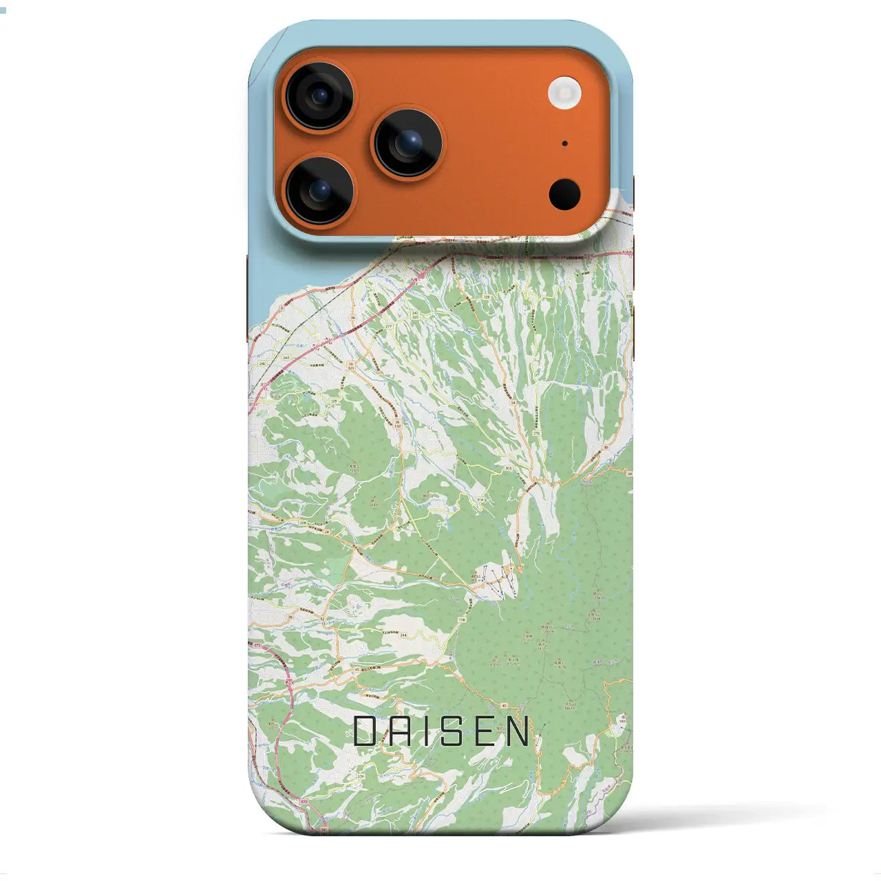 【大山（鳥取県）】地図柄iPhoneケース（バックカバータイプ）