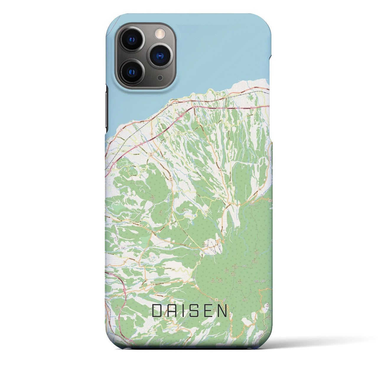 【大山（鳥取県）】地図柄iPhoneケース（バックカバータイプ）