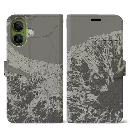 【大山（鳥取県）】地図柄iPhoneケース（手帳タイプ）