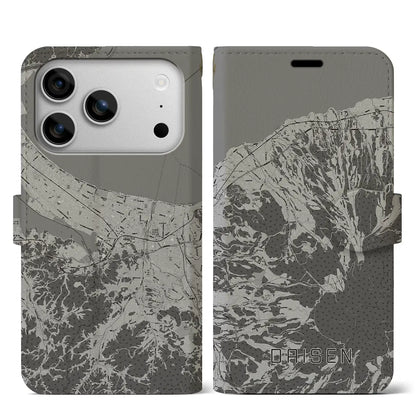 【大山（鳥取県）】地図柄iPhoneケース（手帳タイプ）