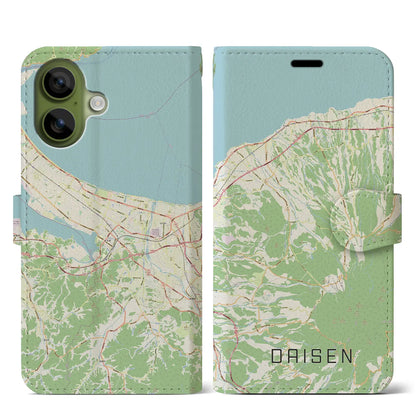 【大山（鳥取県）】地図柄iPhoneケース（手帳タイプ）