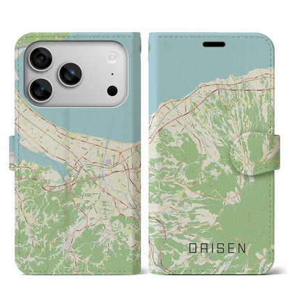 【大山（鳥取県）】地図柄iPhoneケース（手帳タイプ）