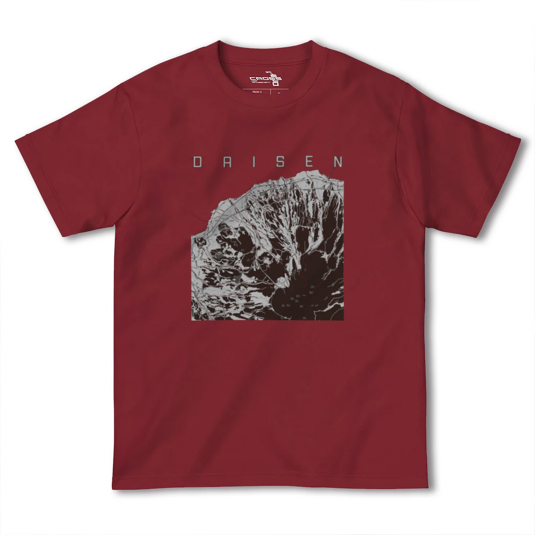 【大山(鳥取県)】地図柄ヘビーウェイトTシャツ