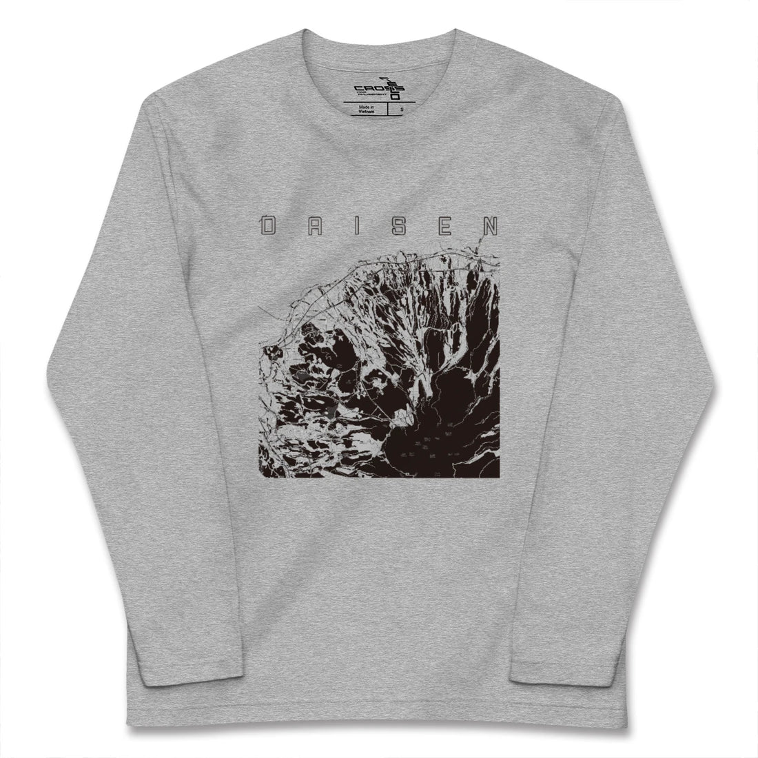 【大山（鳥取県）】地図柄ロングスリーブTシャツ