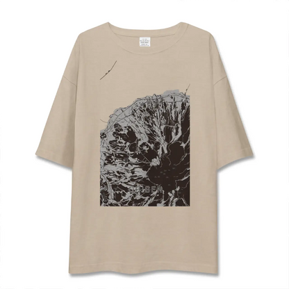 【大山（鳥取県）】地図柄ビッグシルエットTシャツ