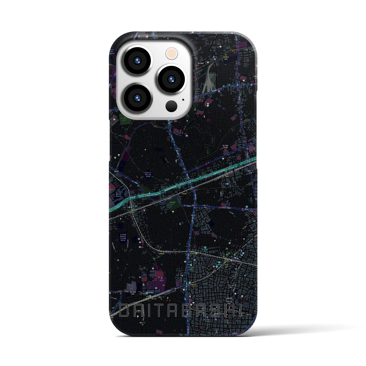 【代田橋（東京都）】地図柄iPhoneケース（バックカバータイプ）
