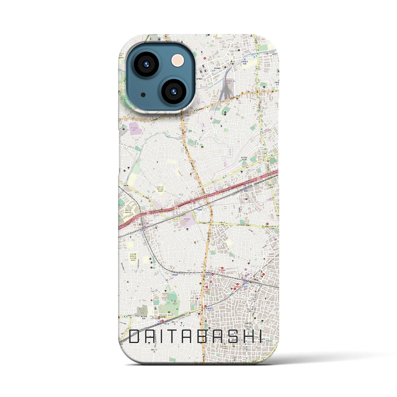 【代田橋（東京都）】地図柄iPhoneケース（バックカバータイプ）