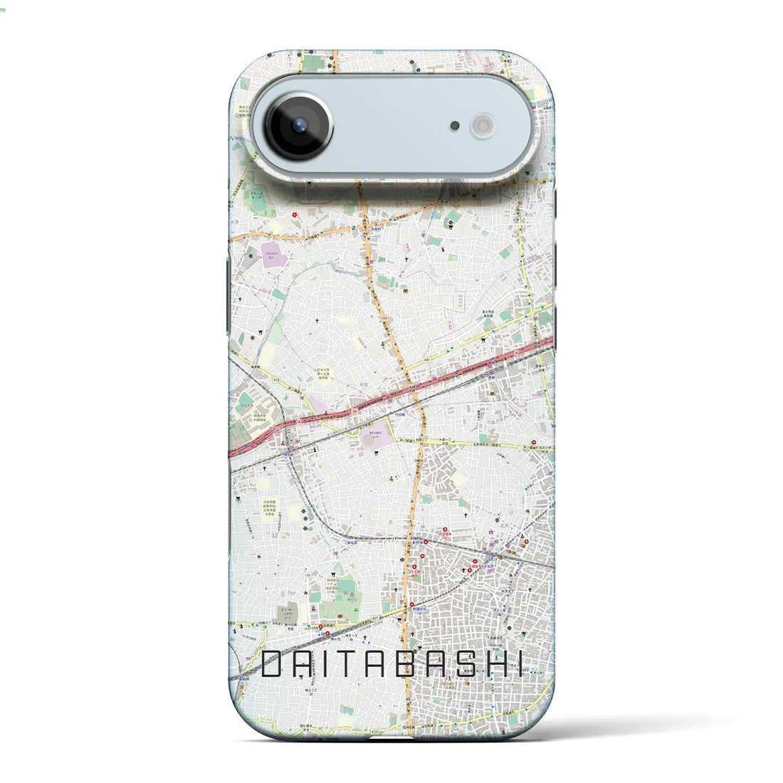 【代田橋（東京都）】地図柄iPhoneケース（バックカバータイプ）ブラック・iPhone 17 Pro Max 用