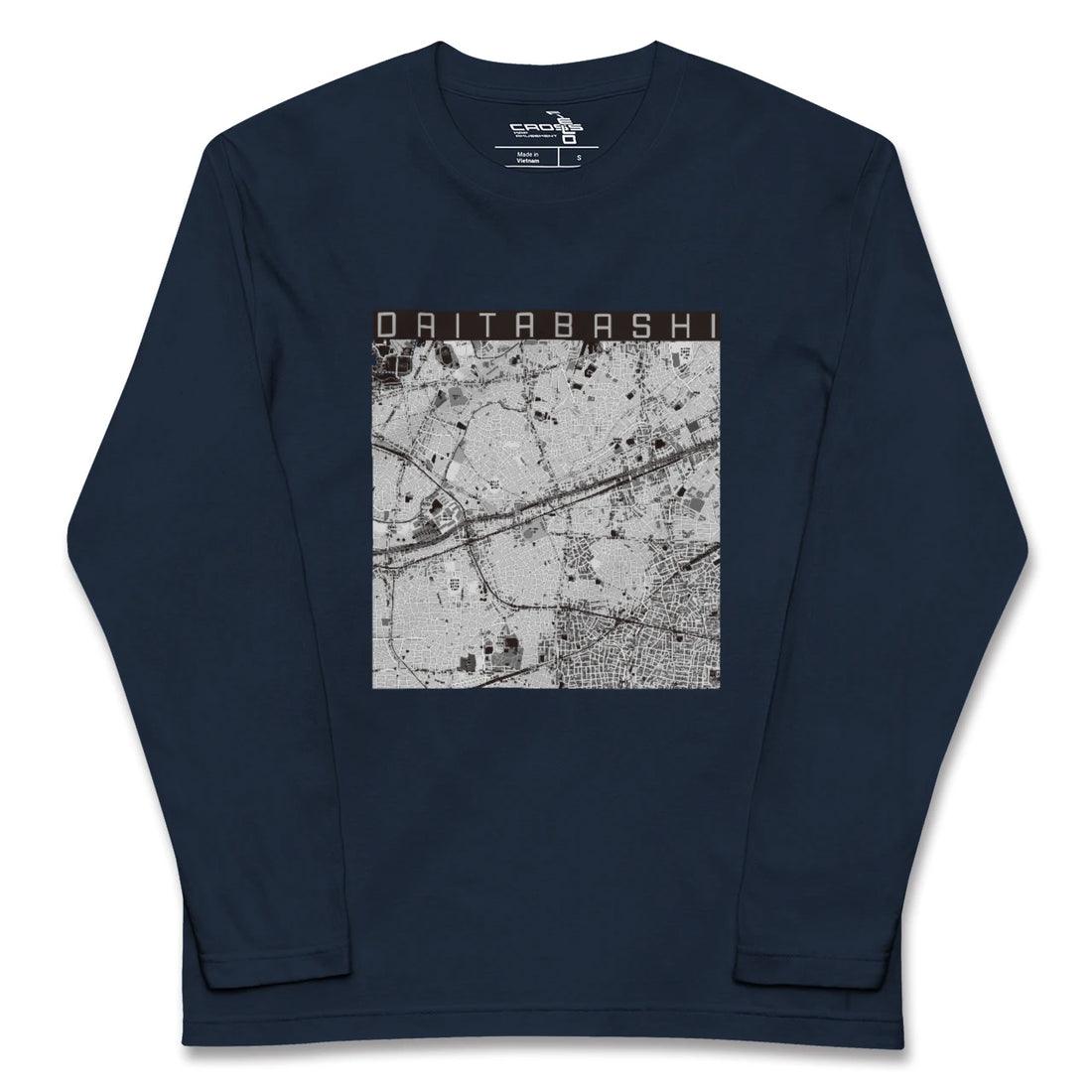 【代田橋(東京都)】地図柄ロングスリーブTシャツ