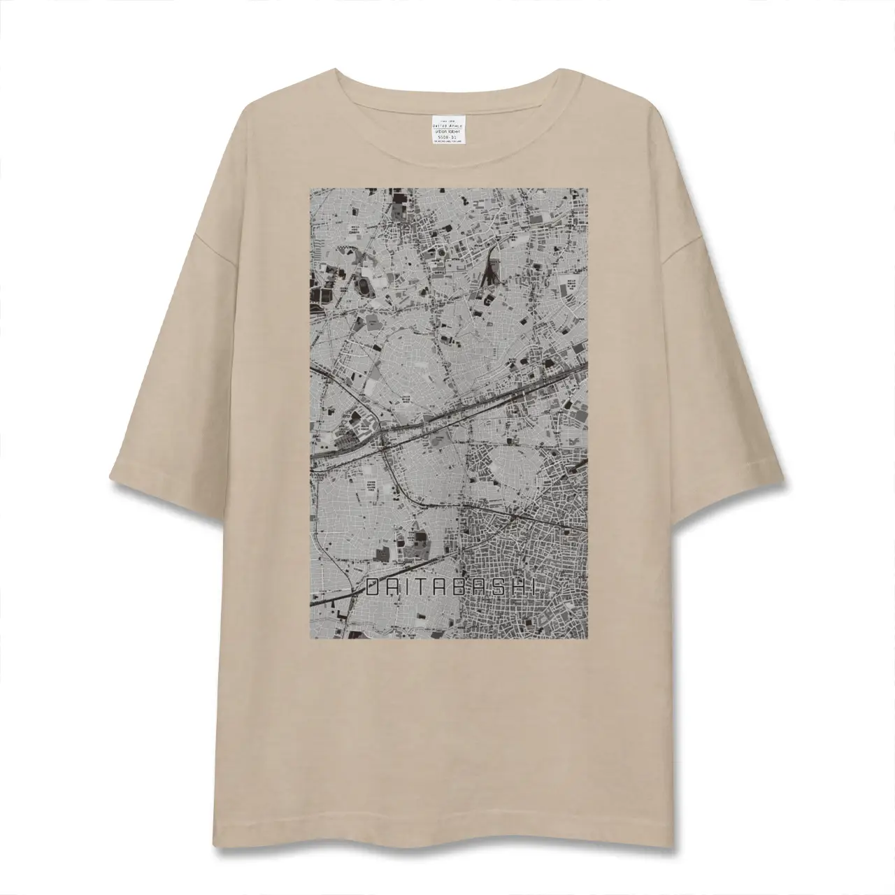 【代田橋（東京都）】地図柄ビッグシルエットTシャツ