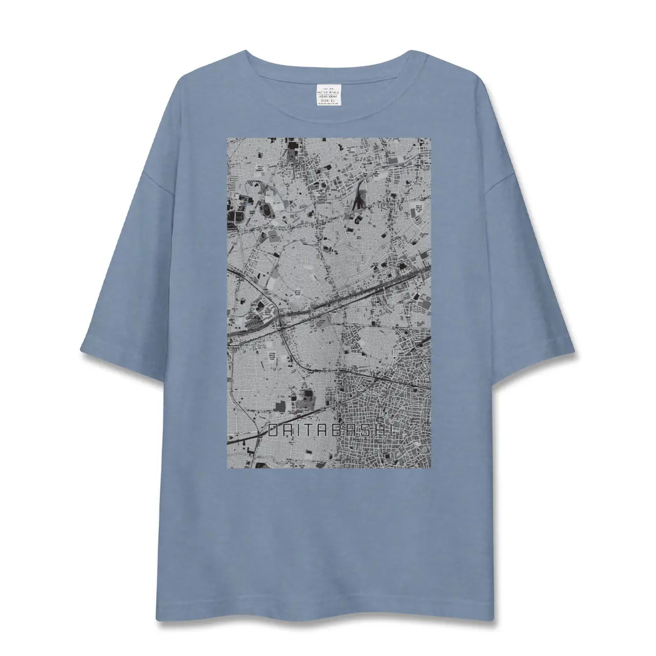 【代田橋（東京都）】地図柄ビッグシルエットTシャツ