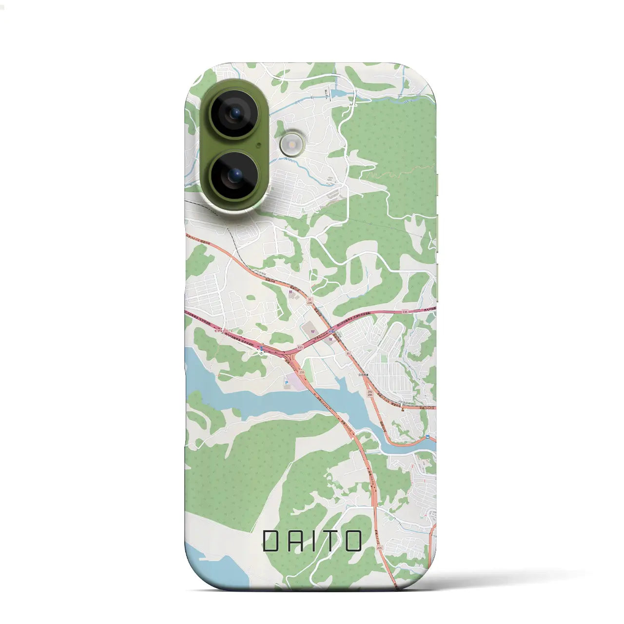 【大塔（長崎県）】地図柄iPhoneケース（バックカバータイプ）