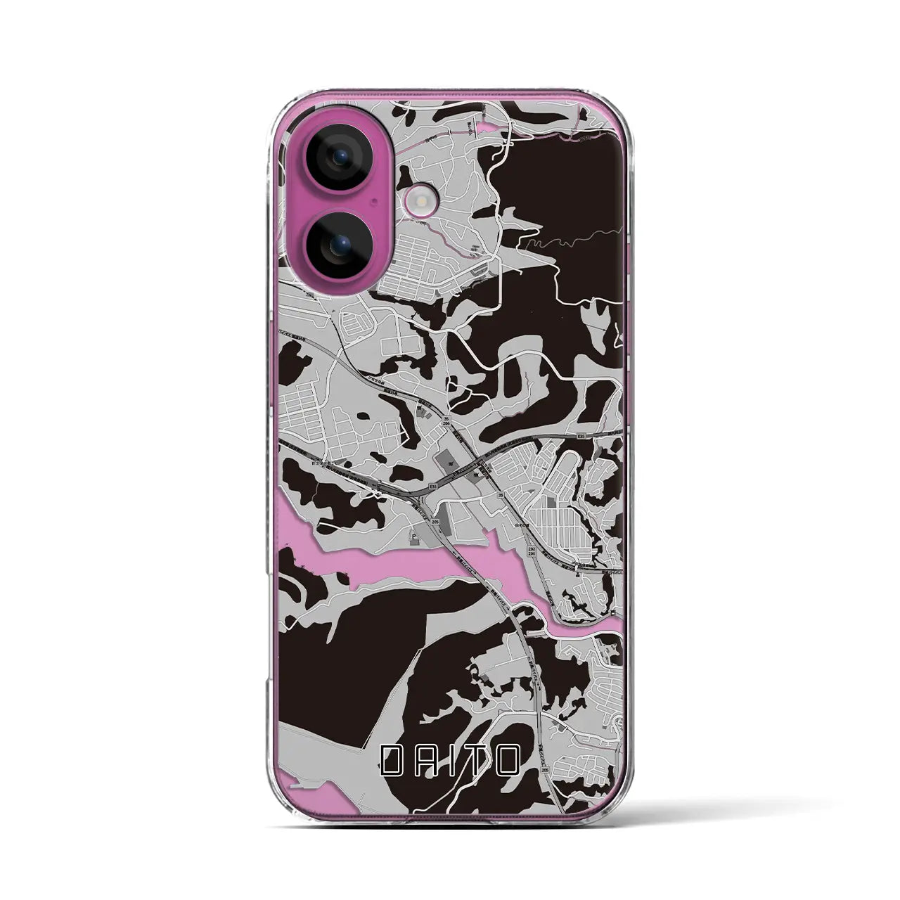 【大塔（長崎県）】地図柄iPhoneケース（クリアタイプ）