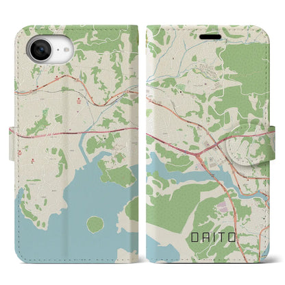 【大塔（長崎県）】地図柄iPhoneケース（手帳タイプ）