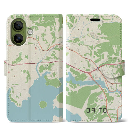 【大塔（長崎県）】地図柄iPhoneケース（手帳タイプ）