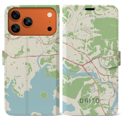 【大塔（長崎県）】地図柄iPhoneケース（手帳タイプ）