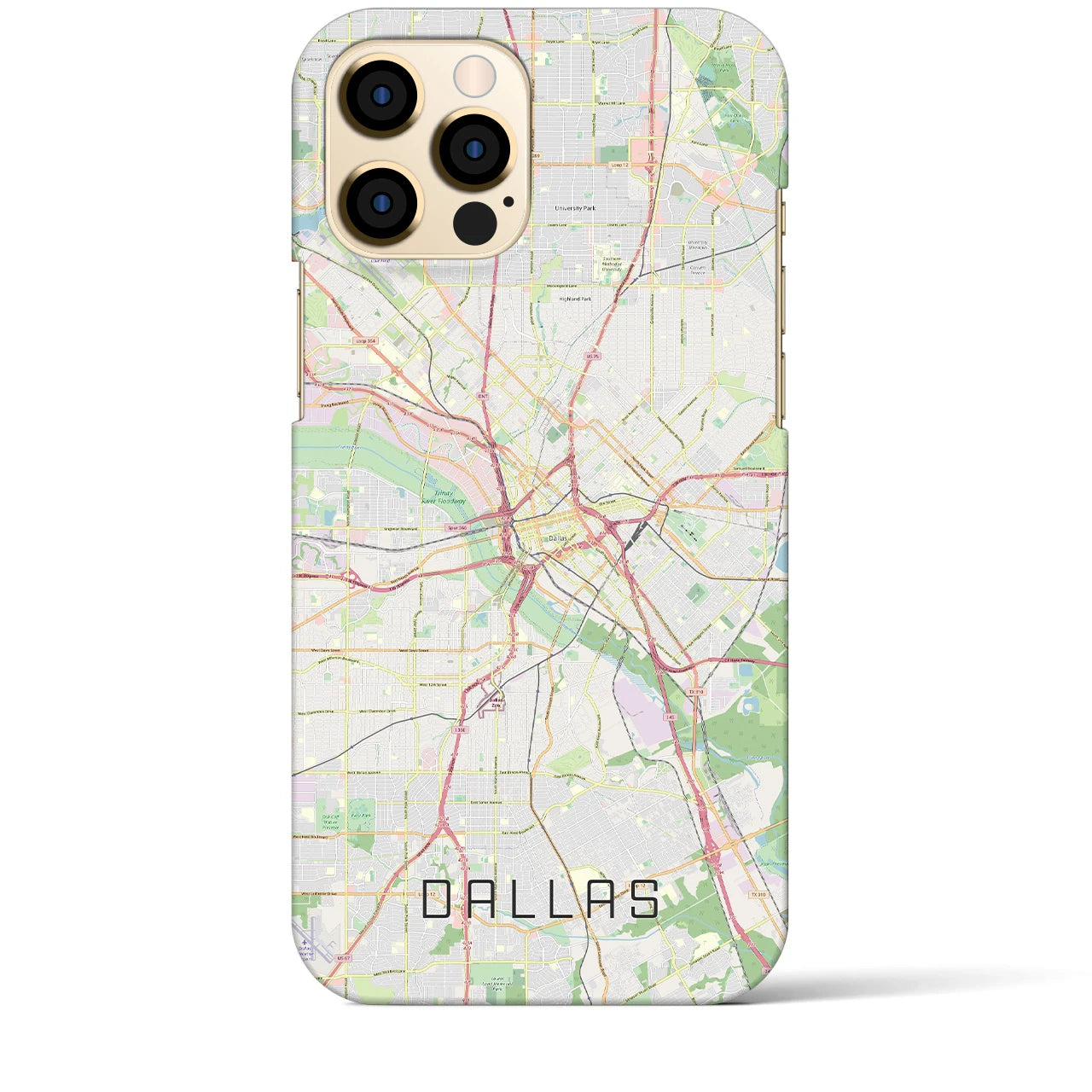 【ダラス（アメリカ）】地図柄iPhoneケース（バックカバータイプ）