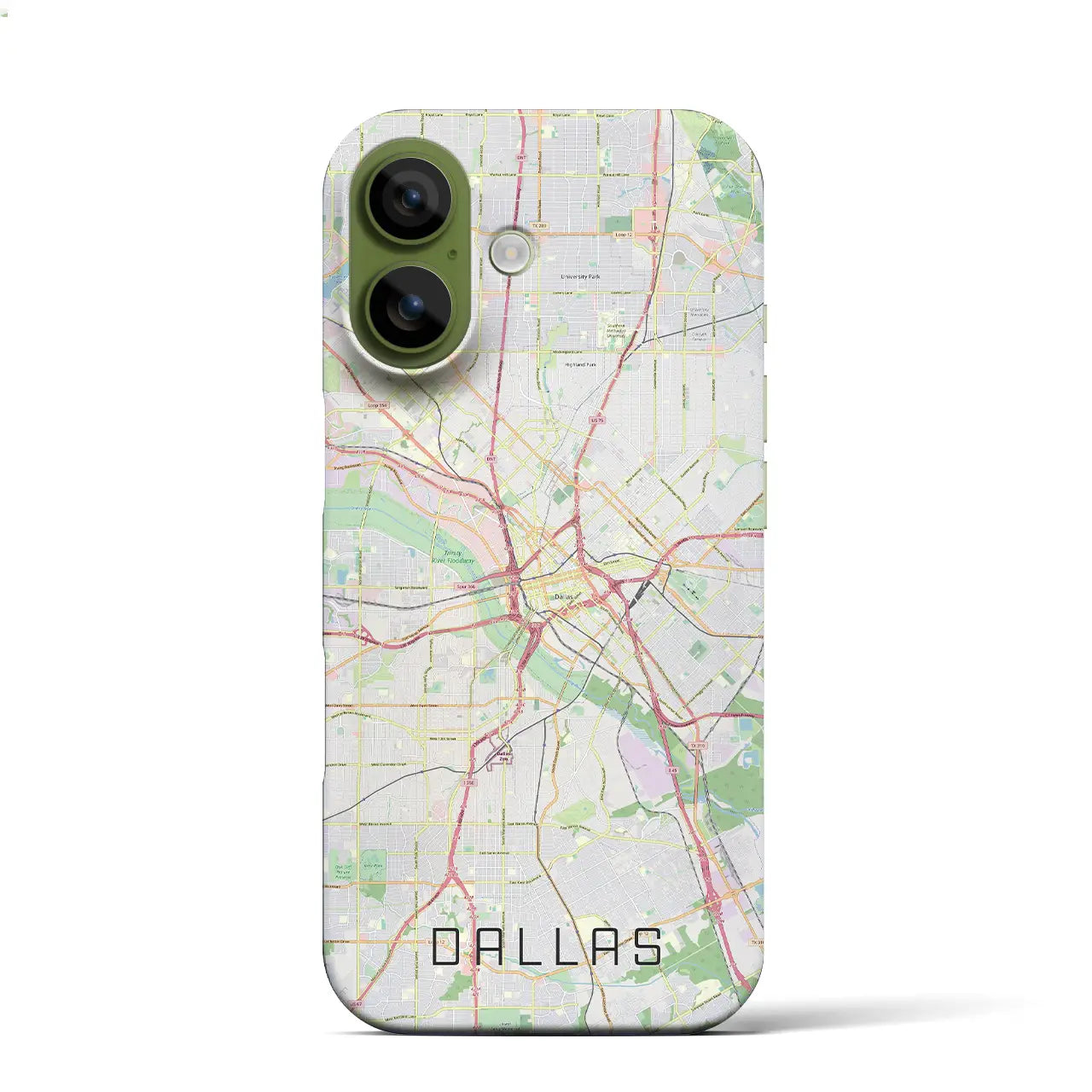 【ダラス（アメリカ）】地図柄iPhoneケース（バックカバータイプ）