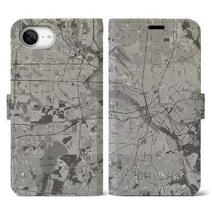 【ダラス（アメリカ）】地図柄iPhoneケース（手帳タイプ）