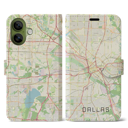 【ダラス（アメリカ）】地図柄iPhoneケース（手帳タイプ）