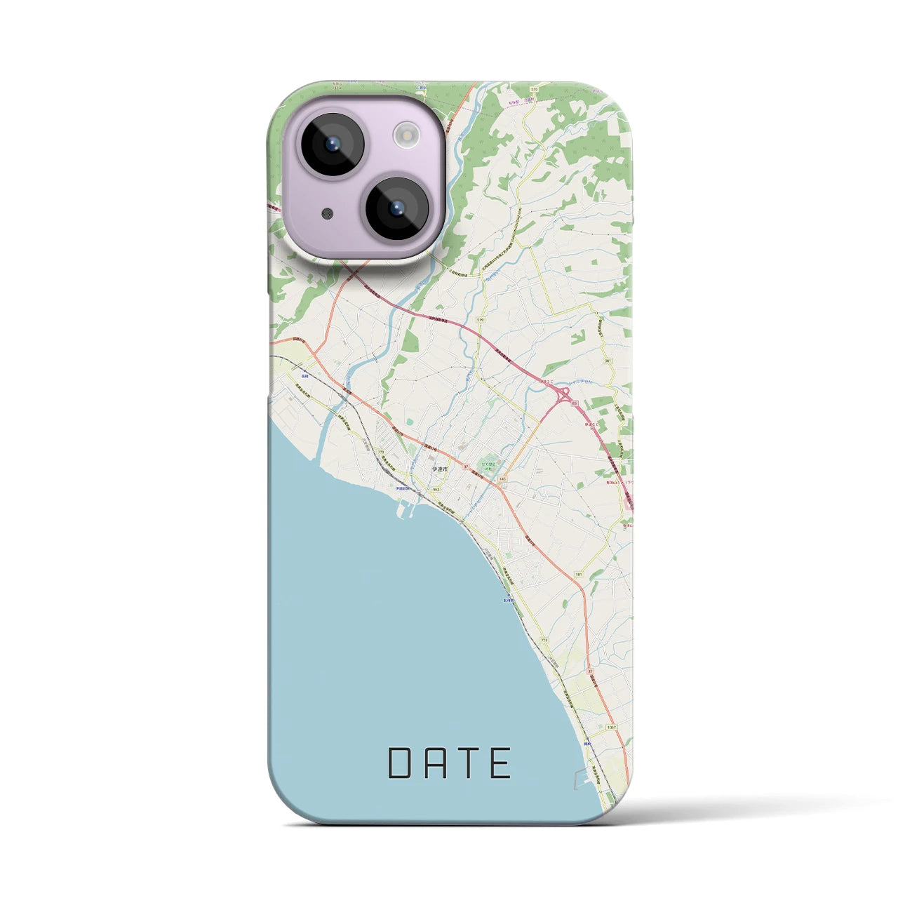 【伊達（北海道）】地図柄iPhoneケース（バックカバータイプ）