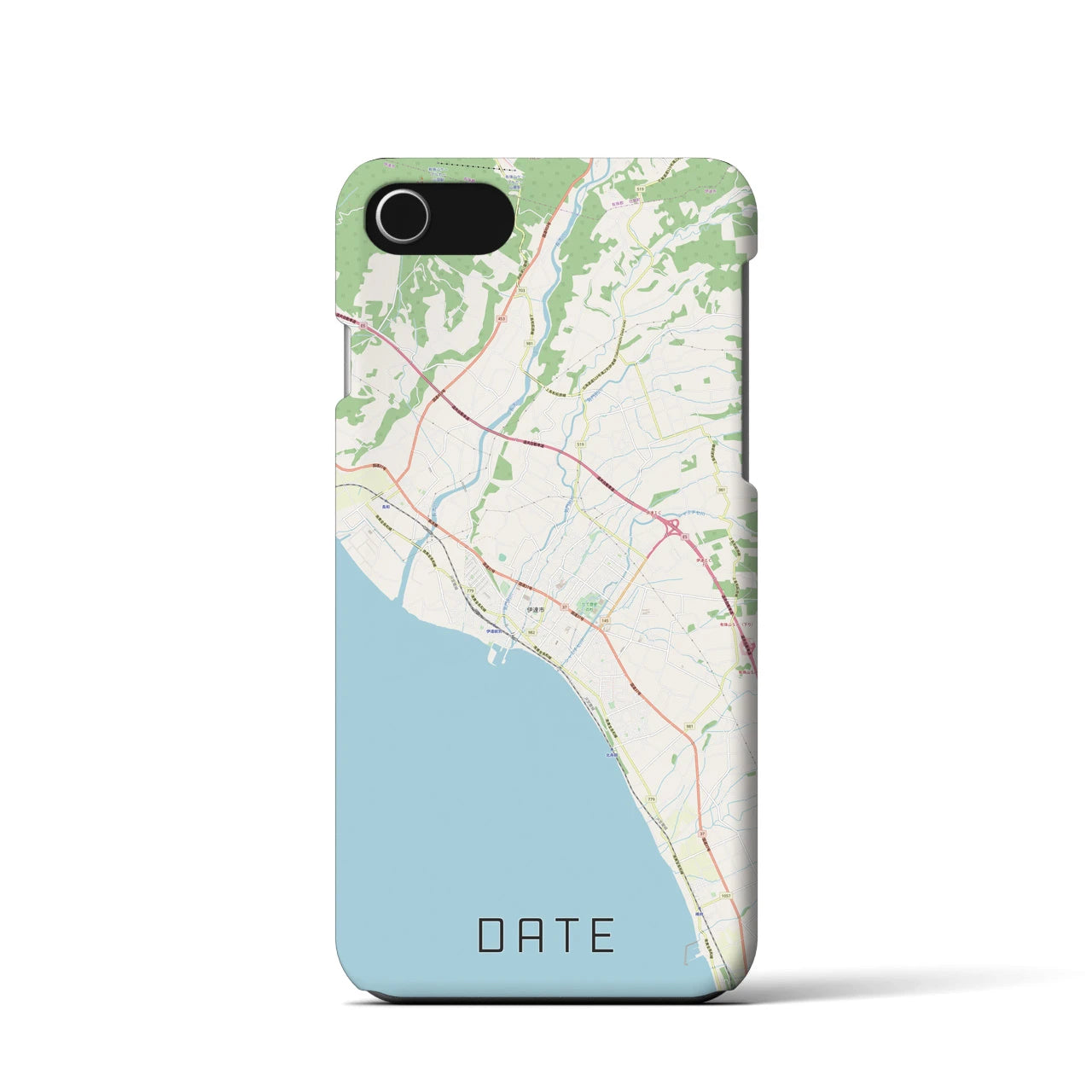 【伊達（北海道）】地図柄iPhoneケース（バックカバータイプ）