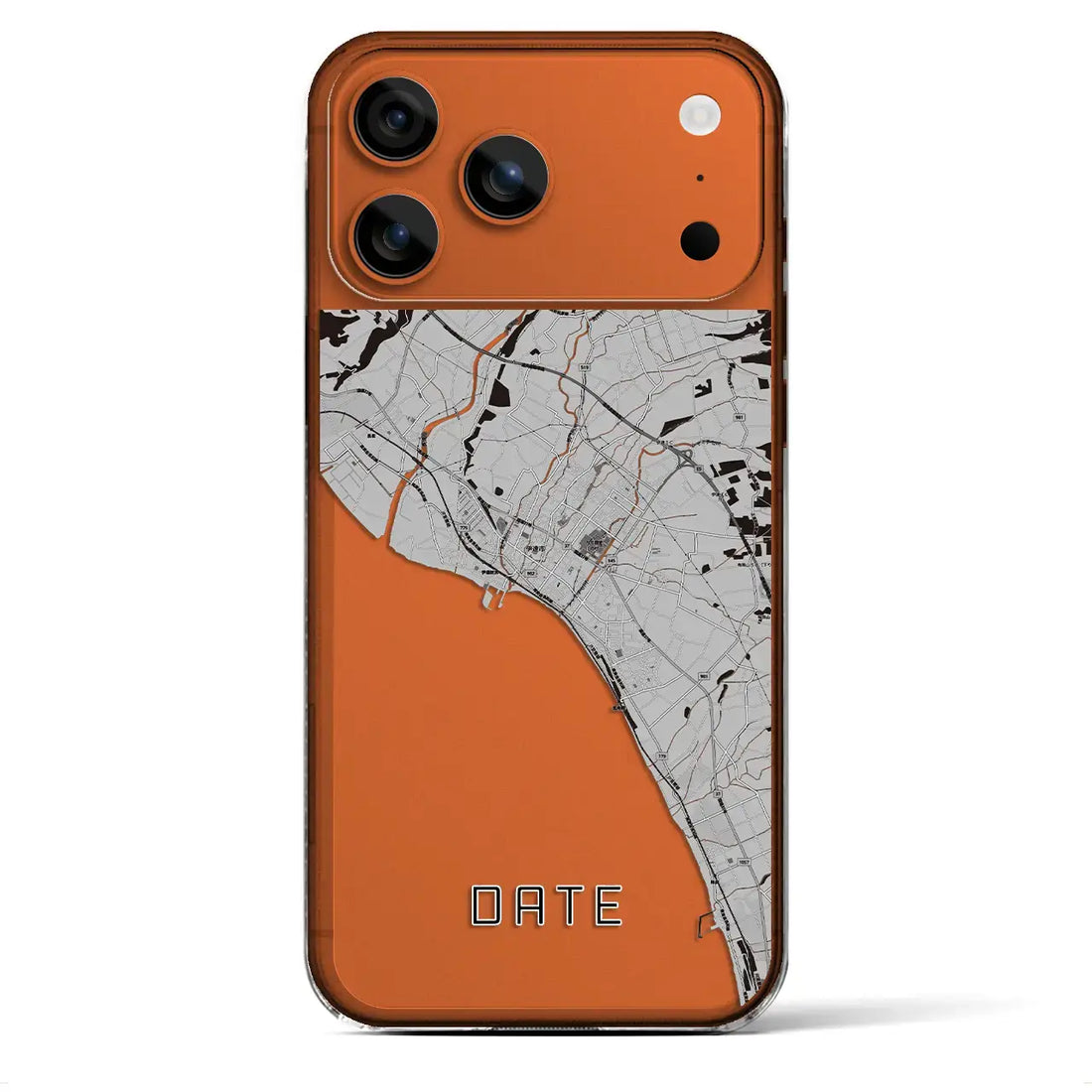 【伊達（北海道）】地図柄iPhoneケース（クリアタイプ）モノトーン・iPhone 17 Pro Max 用