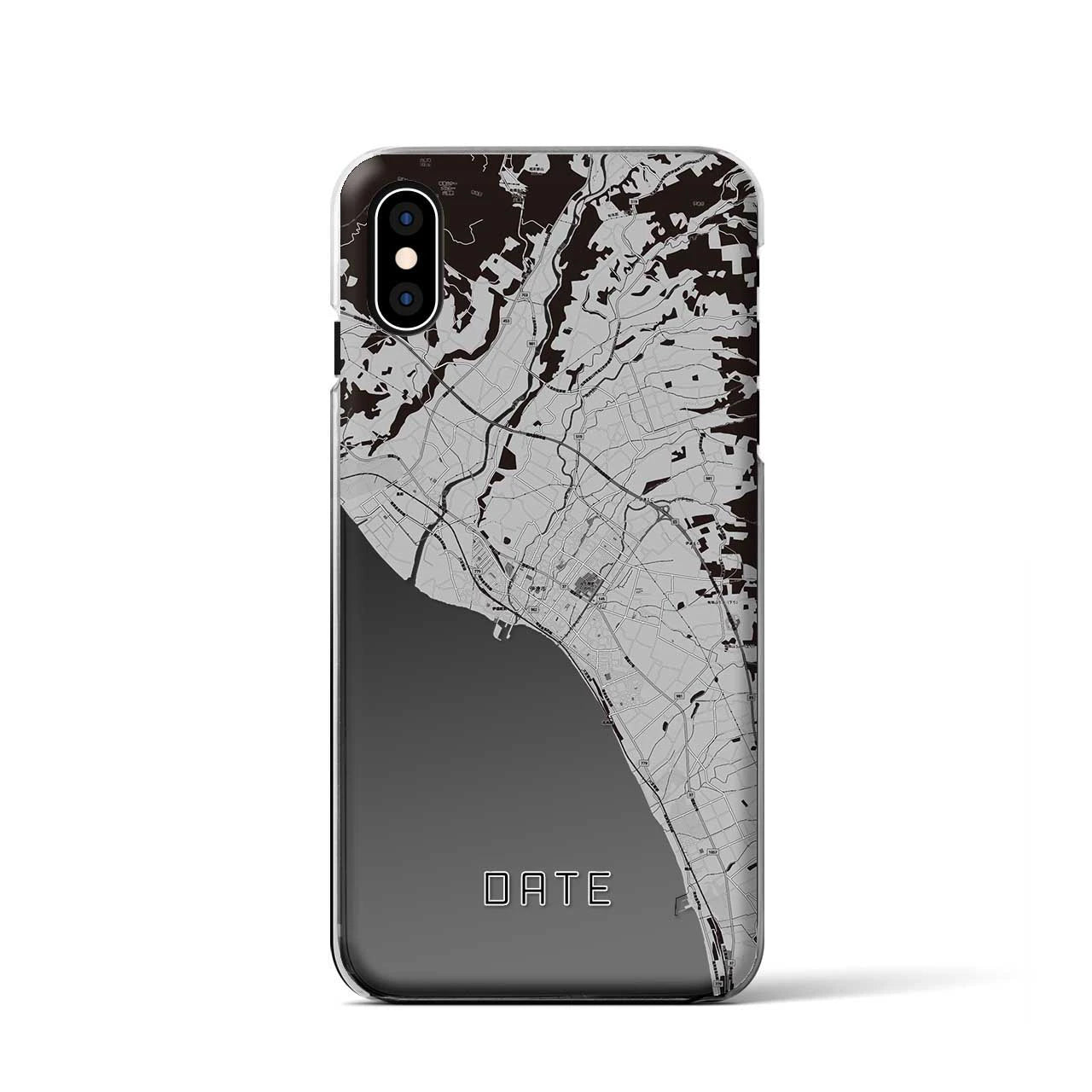 【伊達（北海道）】地図柄iPhoneケース（クリアタイプ）