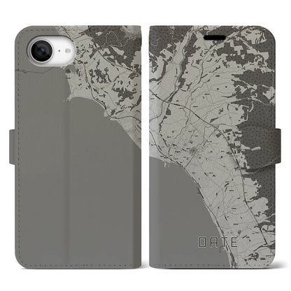 【伊達（北海道）】地図柄iPhoneケース（手帳タイプ）