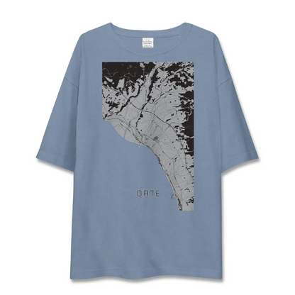 【伊達（北海道）（北海道）】地図柄ビッグシルエットTシャツ