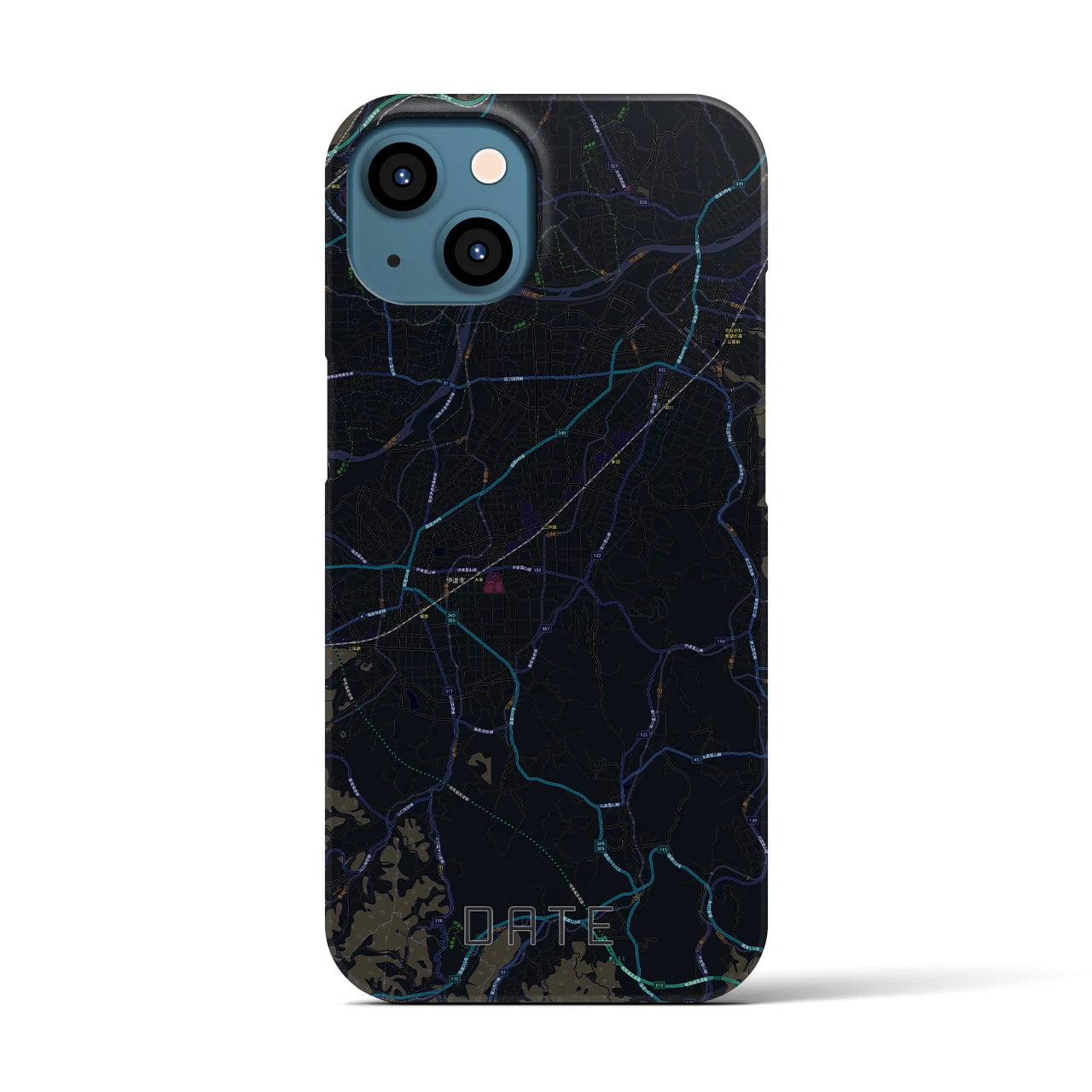 【伊達（福島県）】地図柄iPhoneケース（バックカバータイプ）