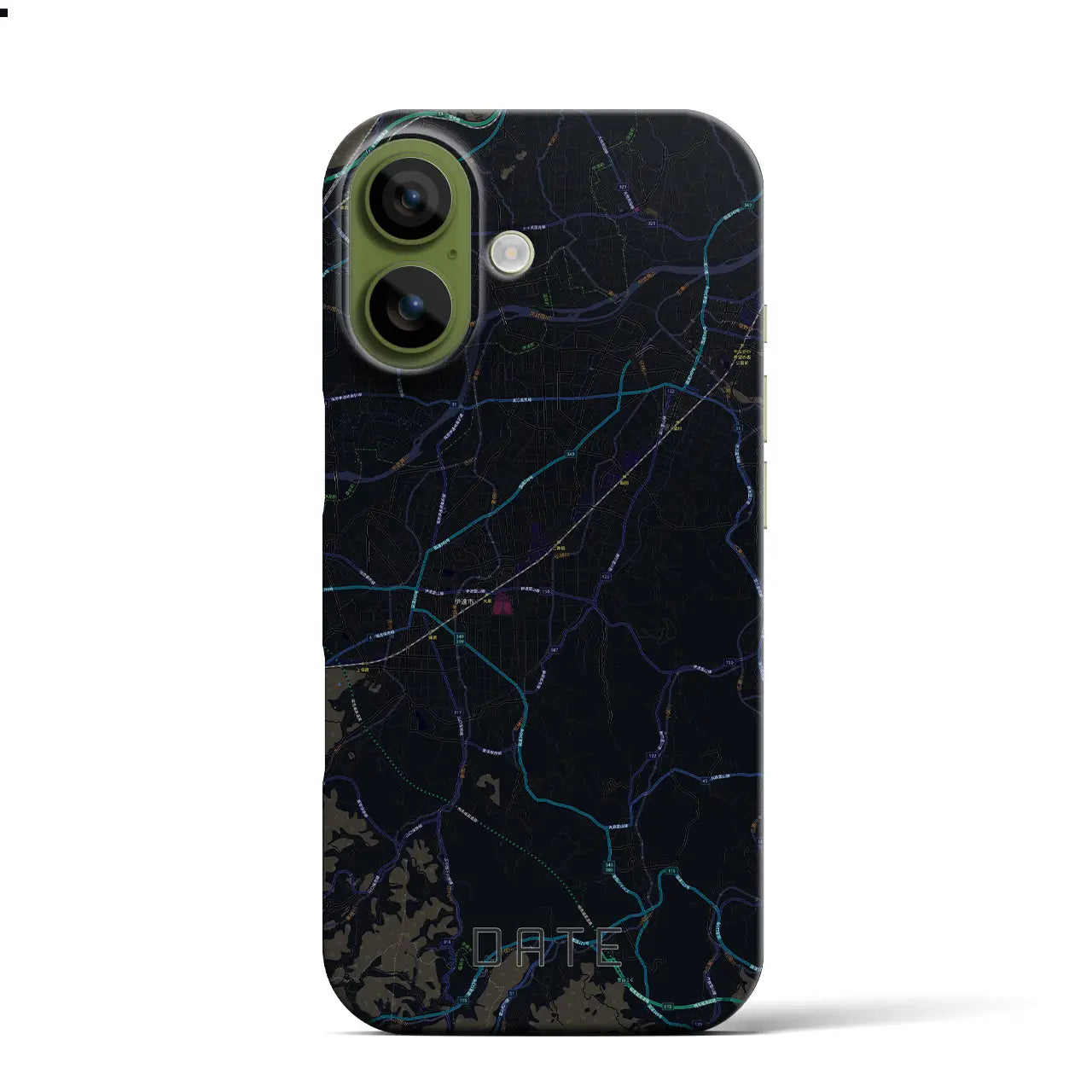 【伊達（福島県）】地図柄iPhoneケース（バックカバータイプ）