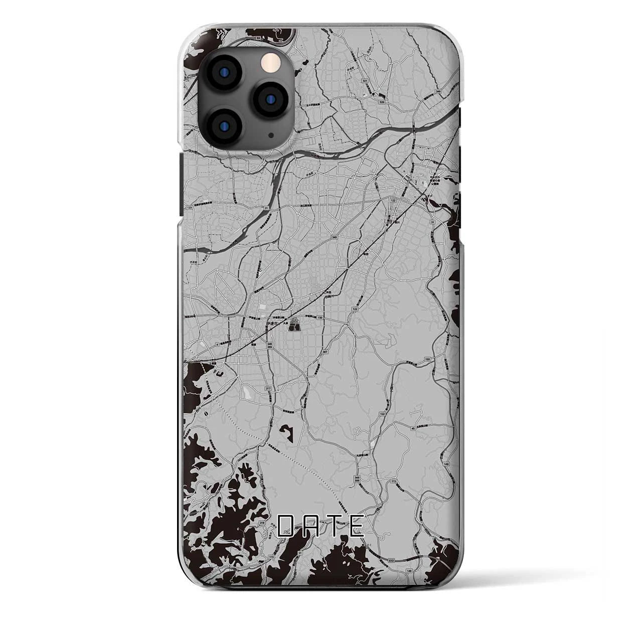 【伊達（福島県）】地図柄iPhoneケース（クリアタイプ）