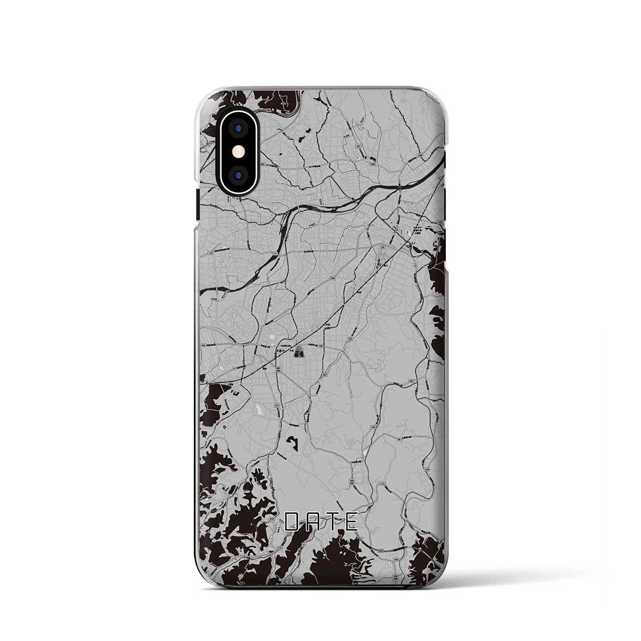 【伊達（福島県）】地図柄iPhoneケース（クリアタイプ）