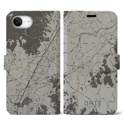 【伊達（福島県）】地図柄iPhoneケース（手帳タイプ）