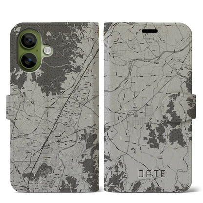 【伊達（福島県）】地図柄iPhoneケース（手帳タイプ）