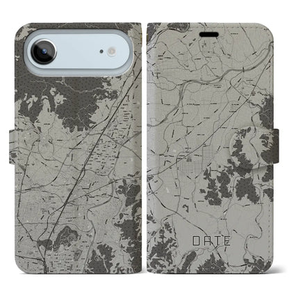 【伊達（福島県）】地図柄iPhoneケース（手帳タイプ）