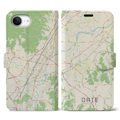 【伊達（福島県）】地図柄iPhoneケース（手帳タイプ）