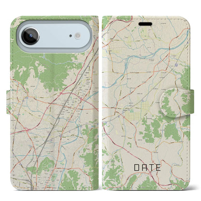 【伊達（福島県）】地図柄iPhoneケース（手帳タイプ）