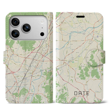 【伊達（福島県）】地図柄iPhoneケース（手帳タイプ）