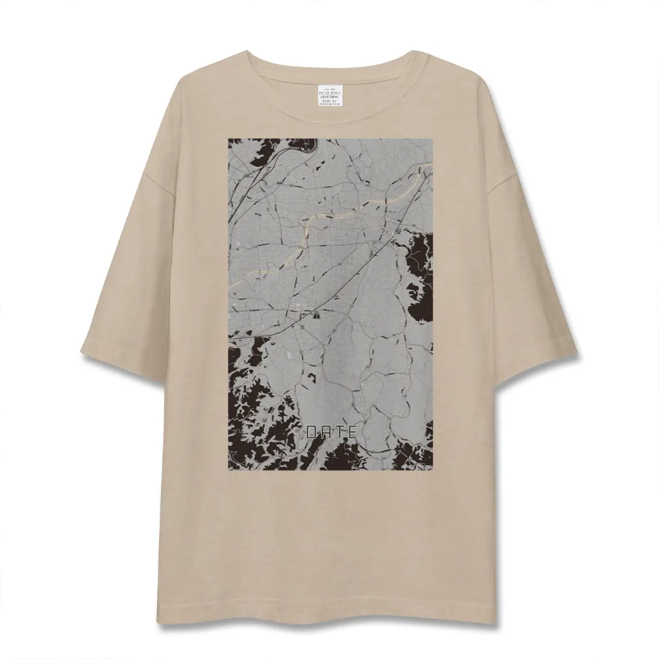 【伊達（福島県）（福島県）】地図柄ビッグシルエットTシャツ