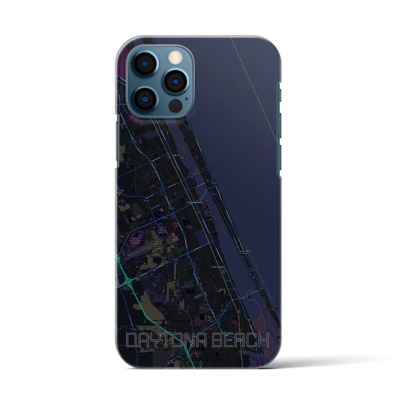 【デイトナビーチ（アメリカ）】地図柄iPhoneケース（バックカバータイプ）